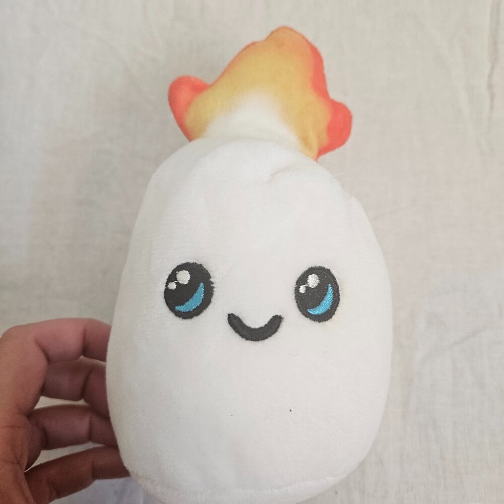 Squishable Big Marshmallow W/Fire 7" Plush Squeeze Emoji Face Toy Doll